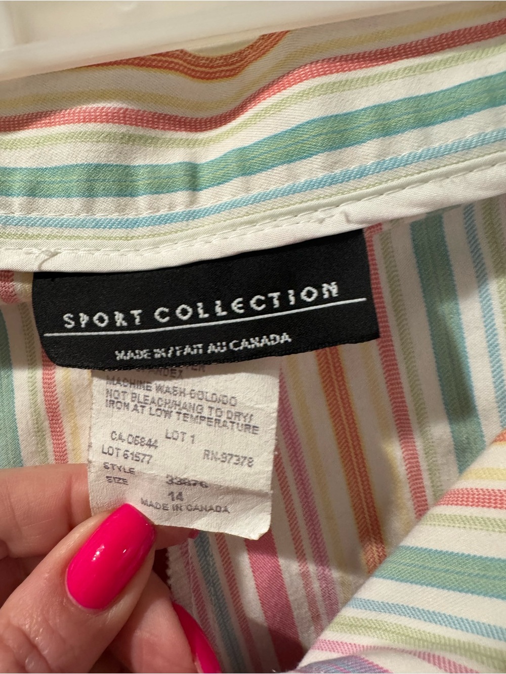 Sport Collection Multicolor Pastel Striped Capris - Picture 4 of 4
